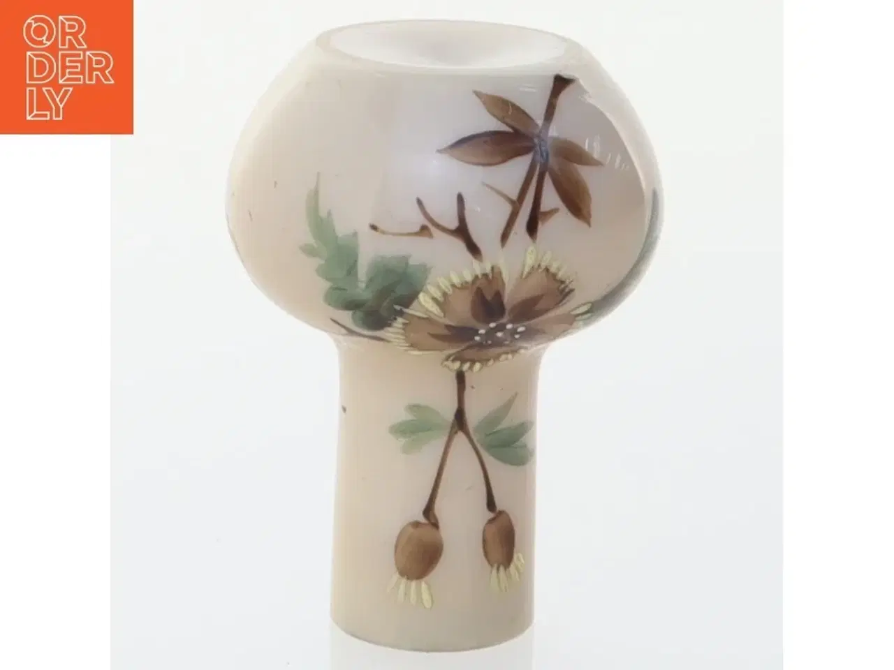 Billede 2 - Håndmalet Mundblæst Glas Vase (str. 7 x 5 cm)