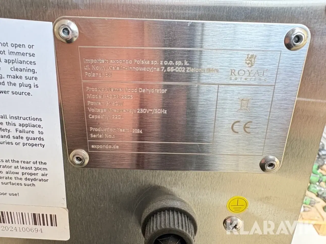 Billede 5 - Dehydrator Royal catering RCDA-220S