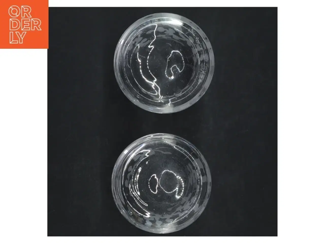 Billede 2 - Gennemsigtige glasvaser med snefnugmønster (str. 7,5 cm, ø 6,5 cm)