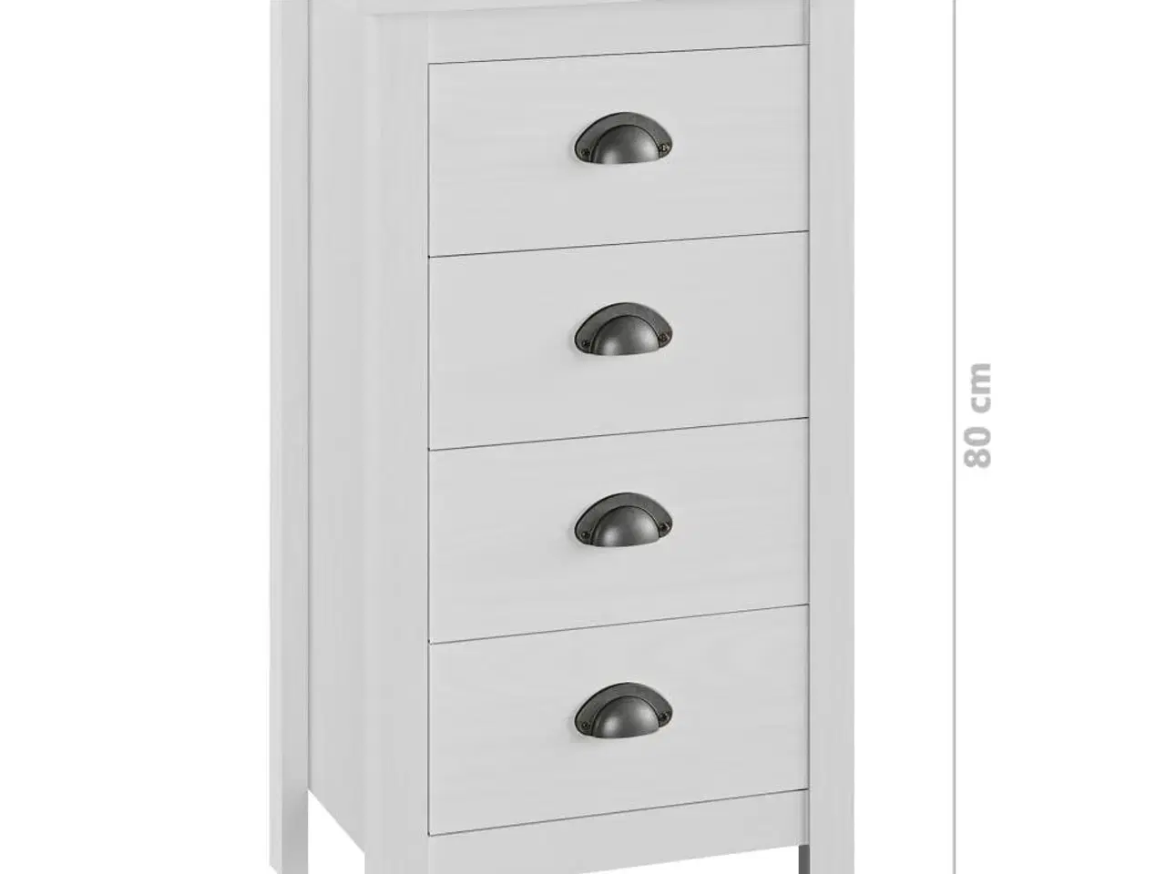 Billede 7 - Skænk Hill 46x35x80 cm massivt fyrretræ hvid