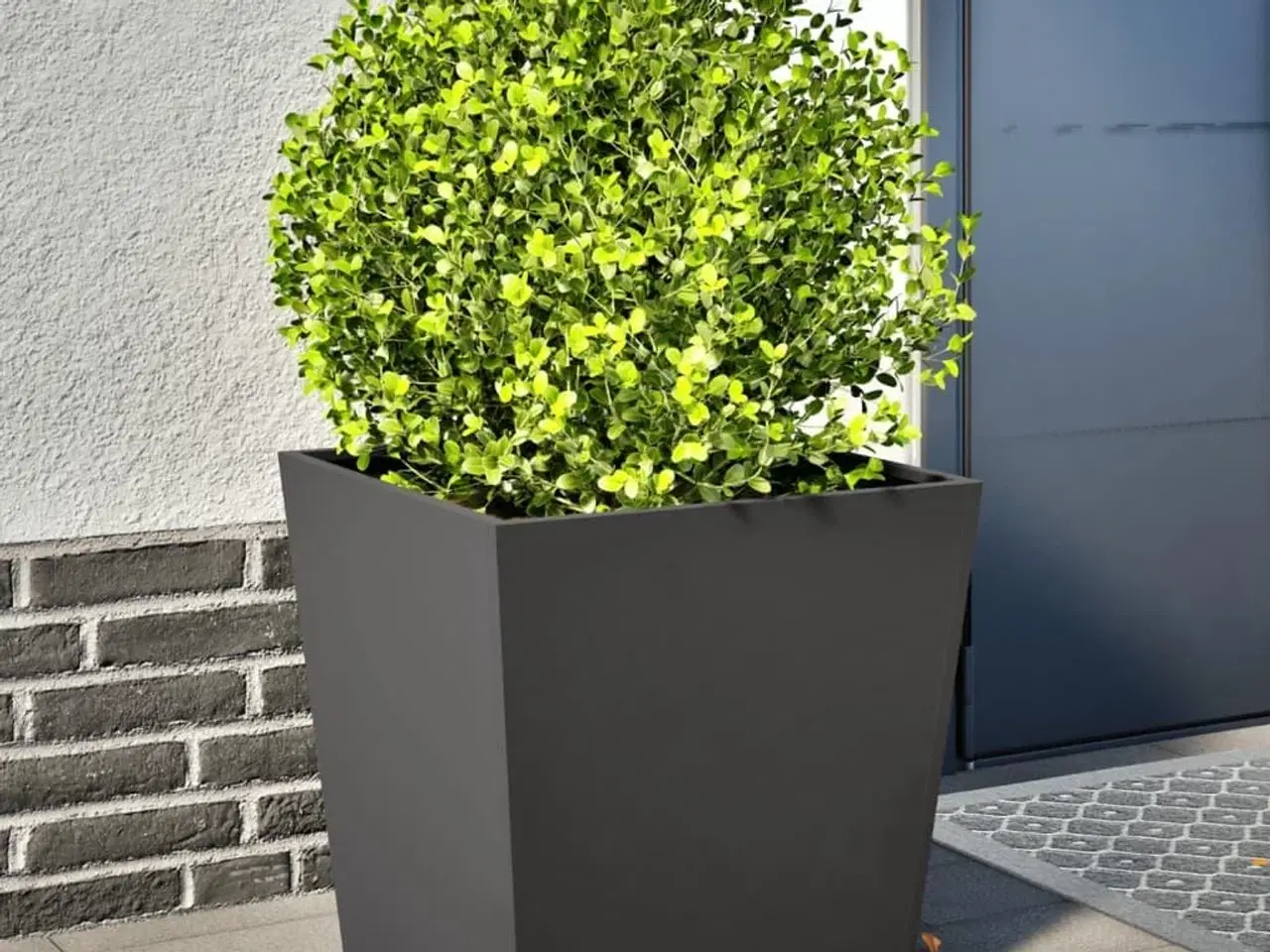 Billede 1 - Plantekrukker 2 stk. 50x50x50 cm stål sort