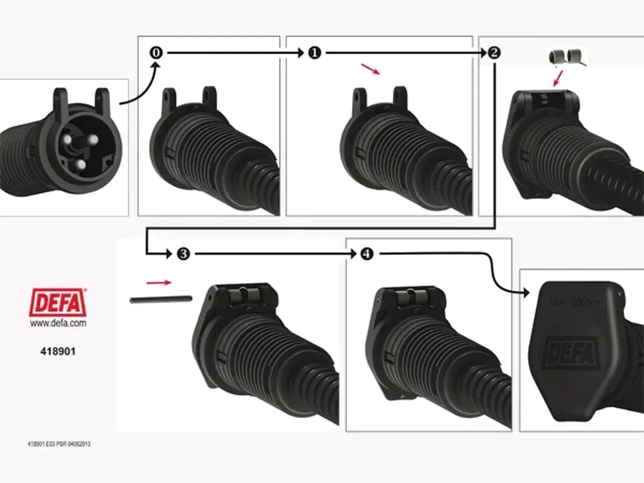 Billede 1 - Løs låg, tværpind og fjeder / rep. sæt