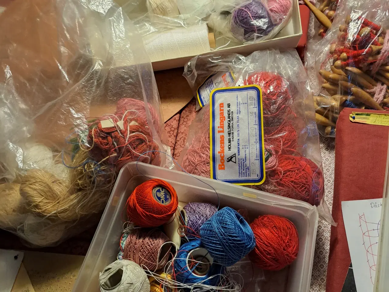 Billede 3 - Kniplebræt m. tilbehør