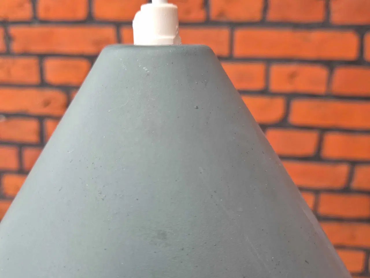 Billede 10 - Gråblå kegleformet retrolampe