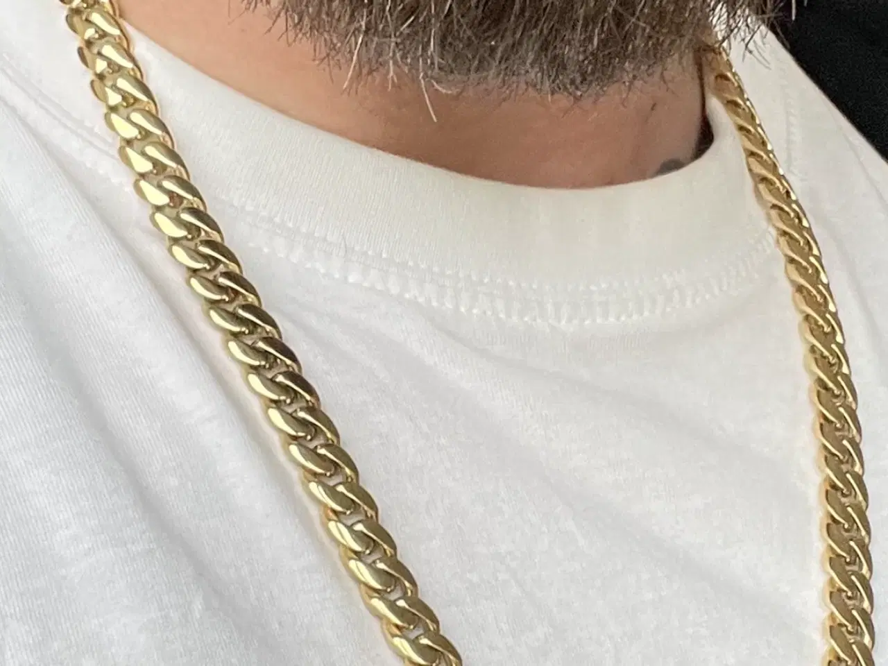Billede 1 - 10mm goldfilled cuban link sæt
