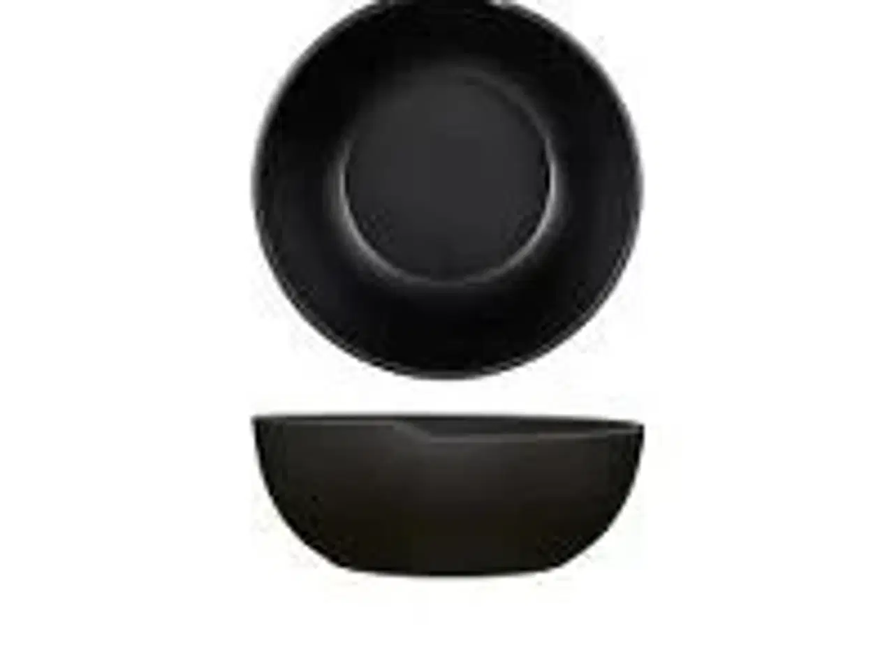 Billede 1 - 6 stk. Skål melamin mat sort 200 mm 1,2 ltr Copenhagen