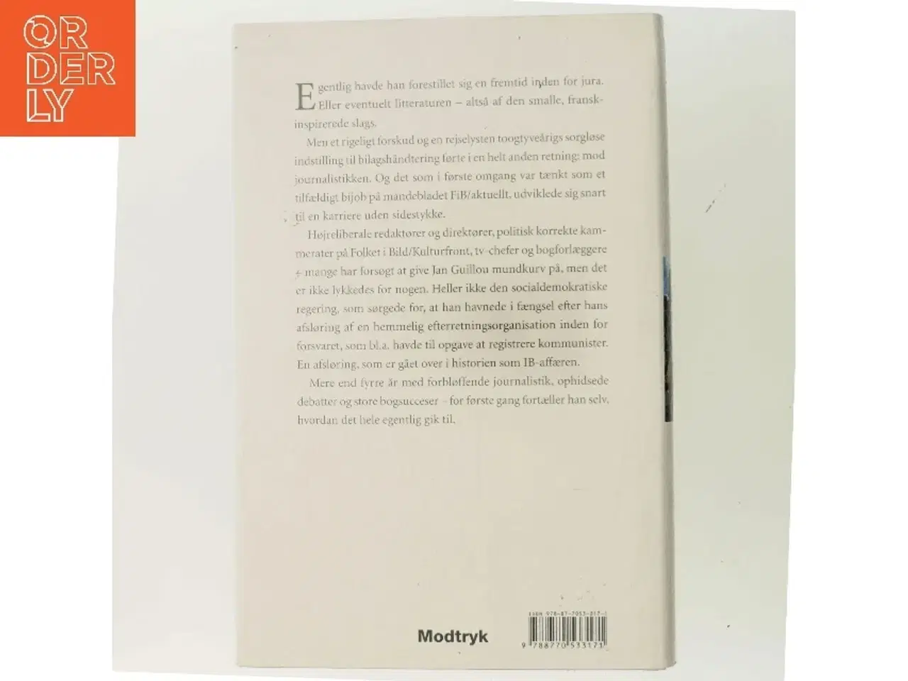 Billede 3 - Ordets magt og afmagt : mit skrivende liv af Jan Guillou (Bog)