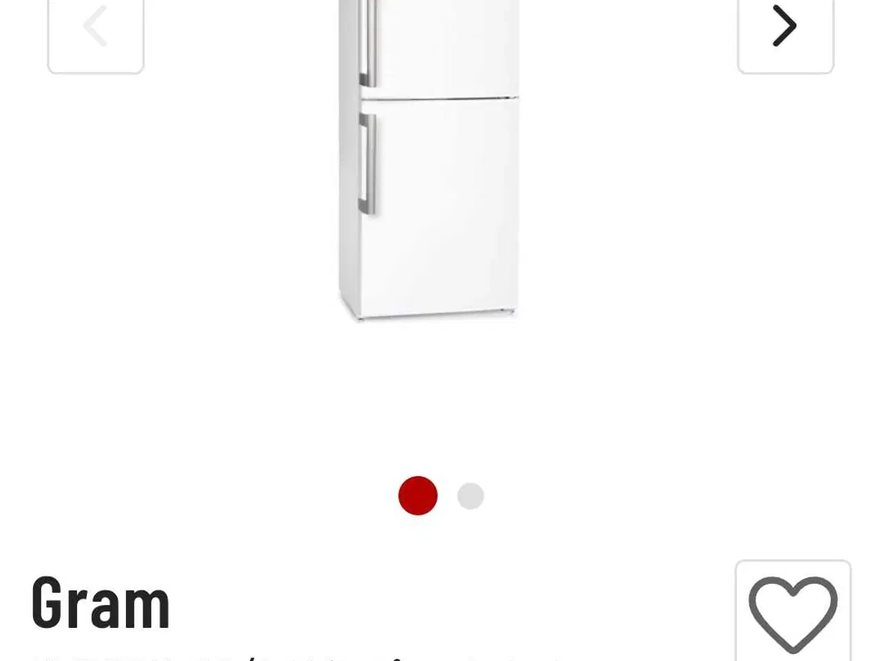 Billede 1 - Kølefryseskab Gram sælges