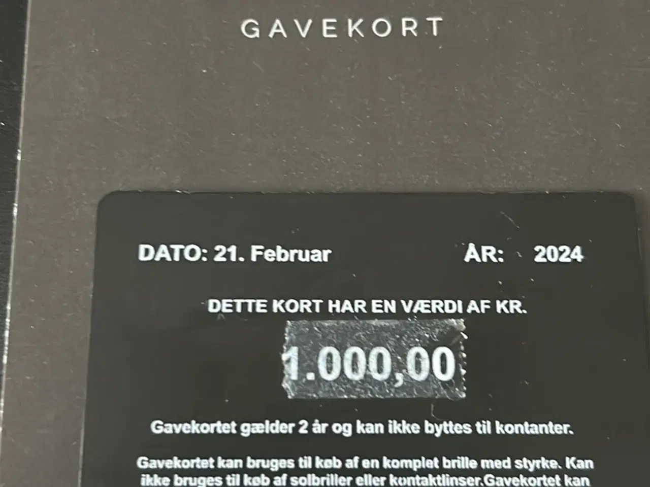 Billede 1 - Gavekort til city optik 