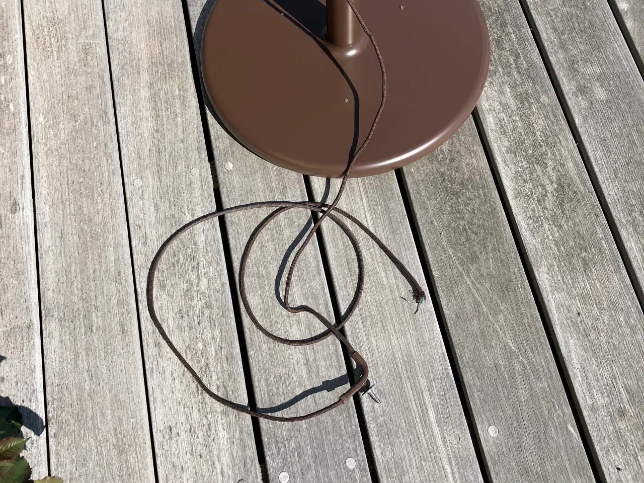 Billede 1 - Pæn brun loftslampe i metal