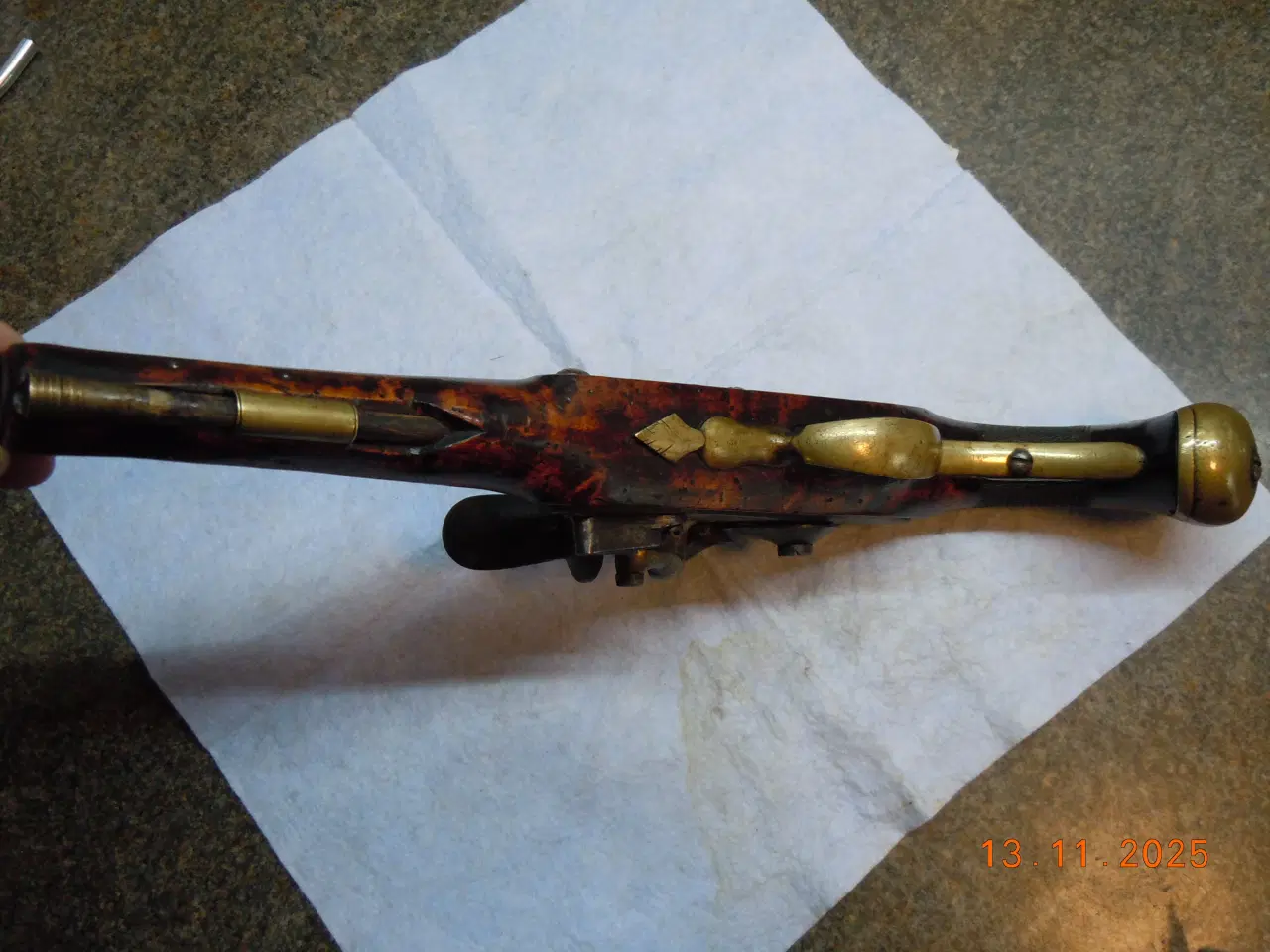 Billede 4 - Flintelåspistol, org. ca. 1800, velfungerende.