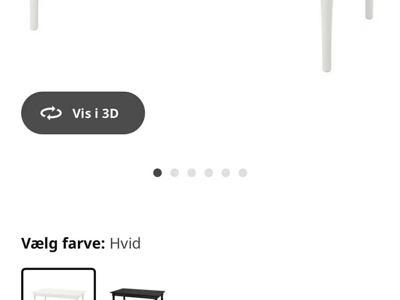 Billede 4 - Hvid bord med udtræk