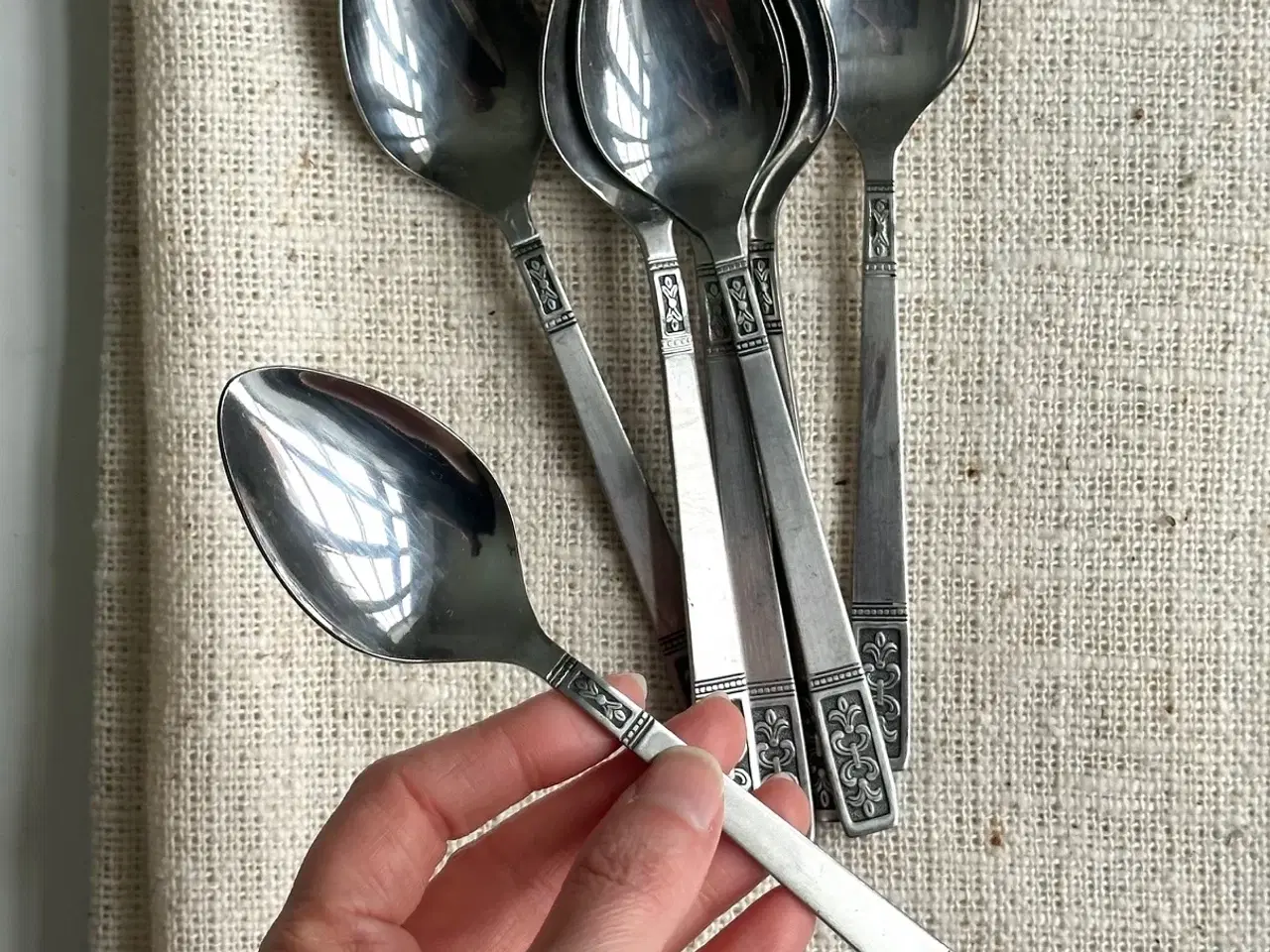 Billede 3 - Retro spiseskeer, rustfrit stål, 8 stk samlet