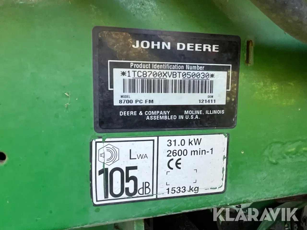 Billede 5 - Græsslåmaskine John Deere 8700 PrecisionCut FM