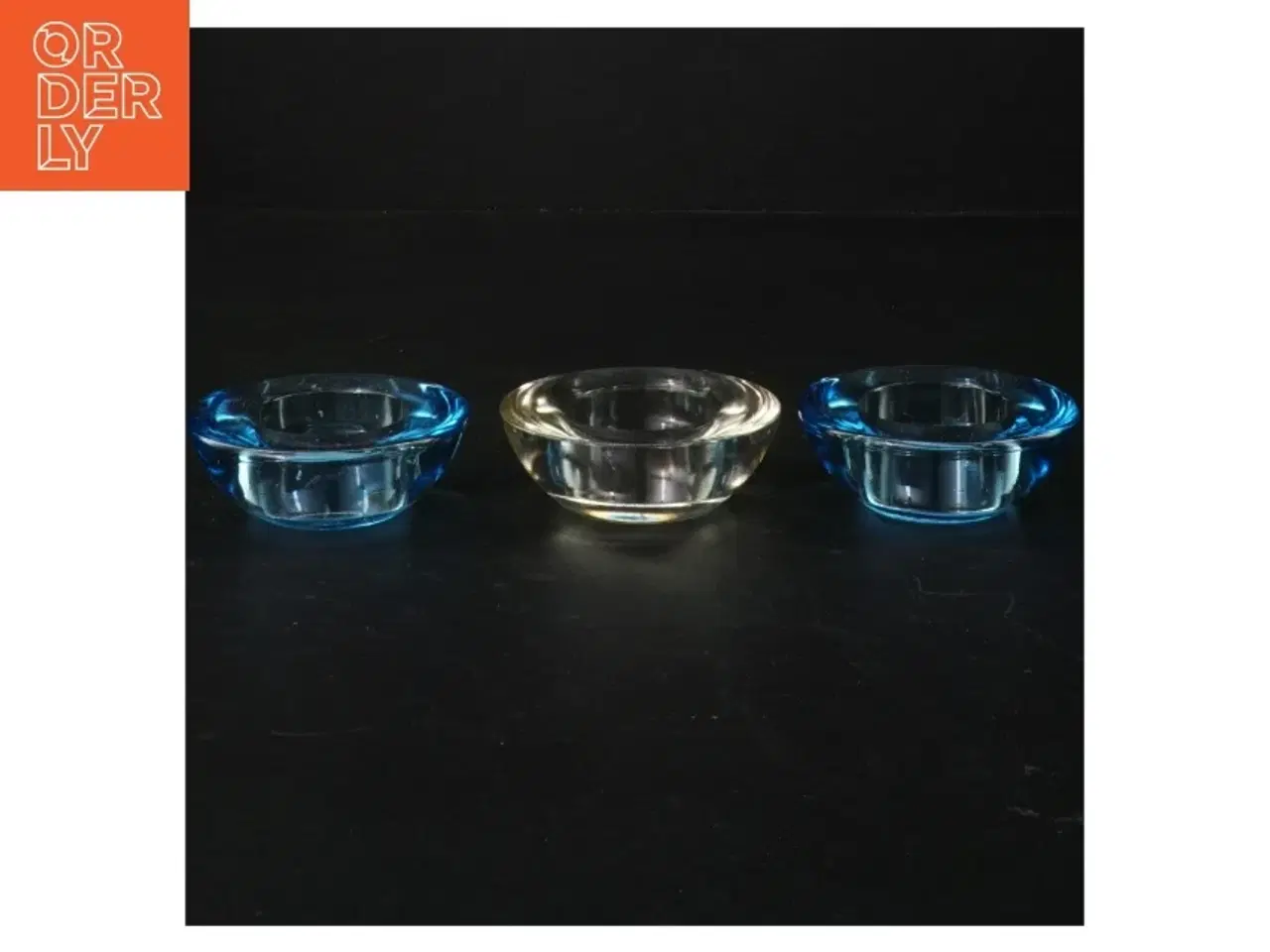 Billede 1 - Glas stearinlys holder fra IKEA (str. Ø 8 cm)