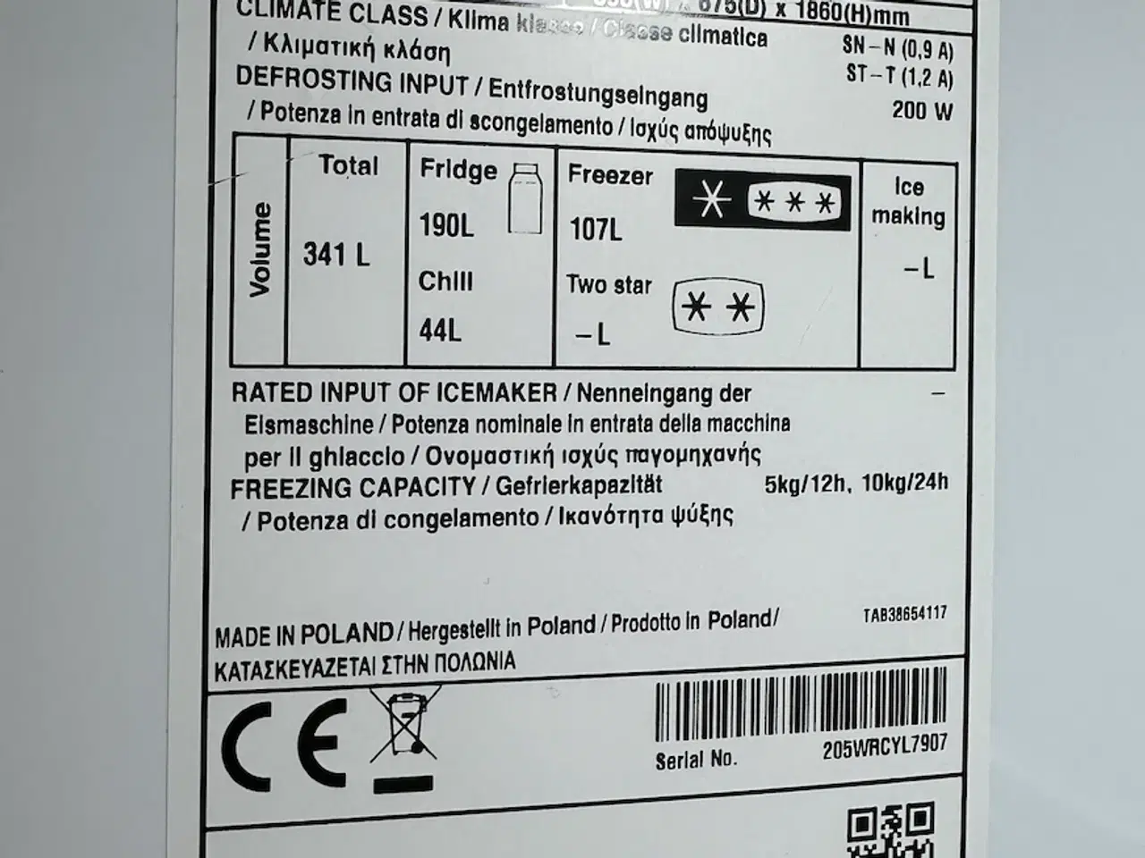 Billede 2 - Køle/fryseskab, LG, energiklasse C