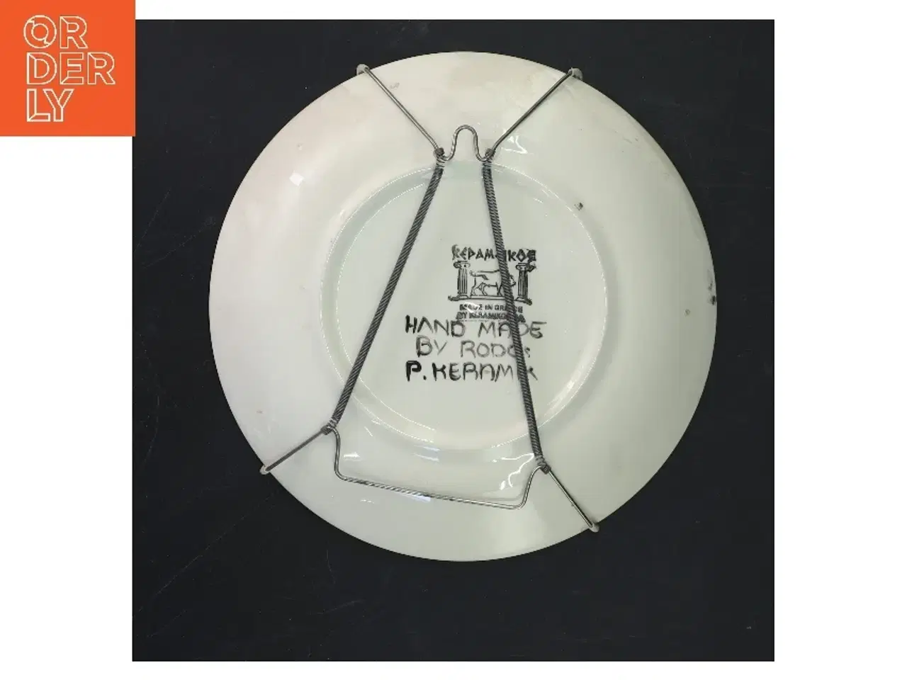 Billede 3 - Dekorativ tallerken med påfugl fra Keramik Koz (str. Ø 21,5 cm)