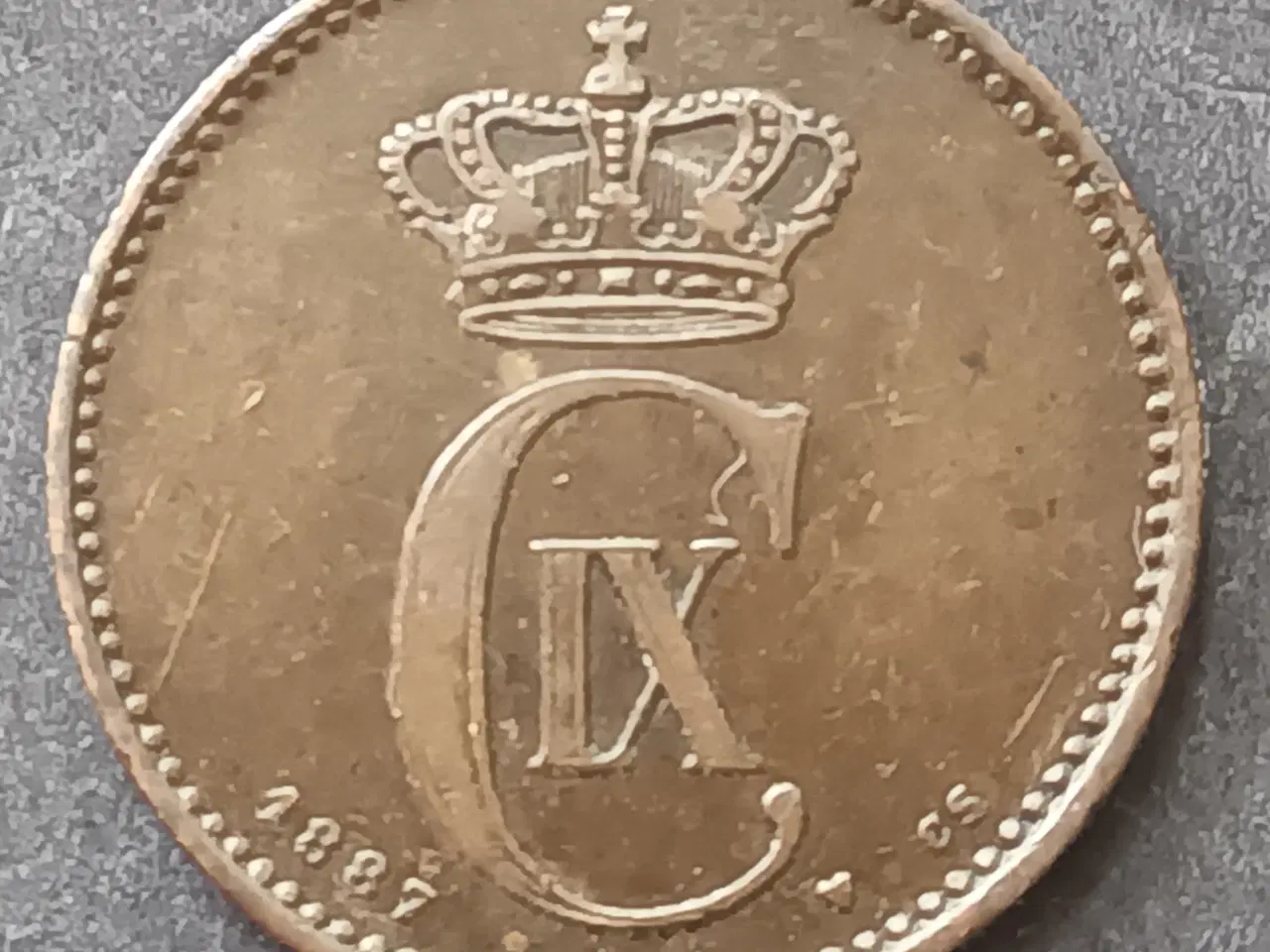 Billede 1 - 2 Øre 1887 i pæn kvalitet
