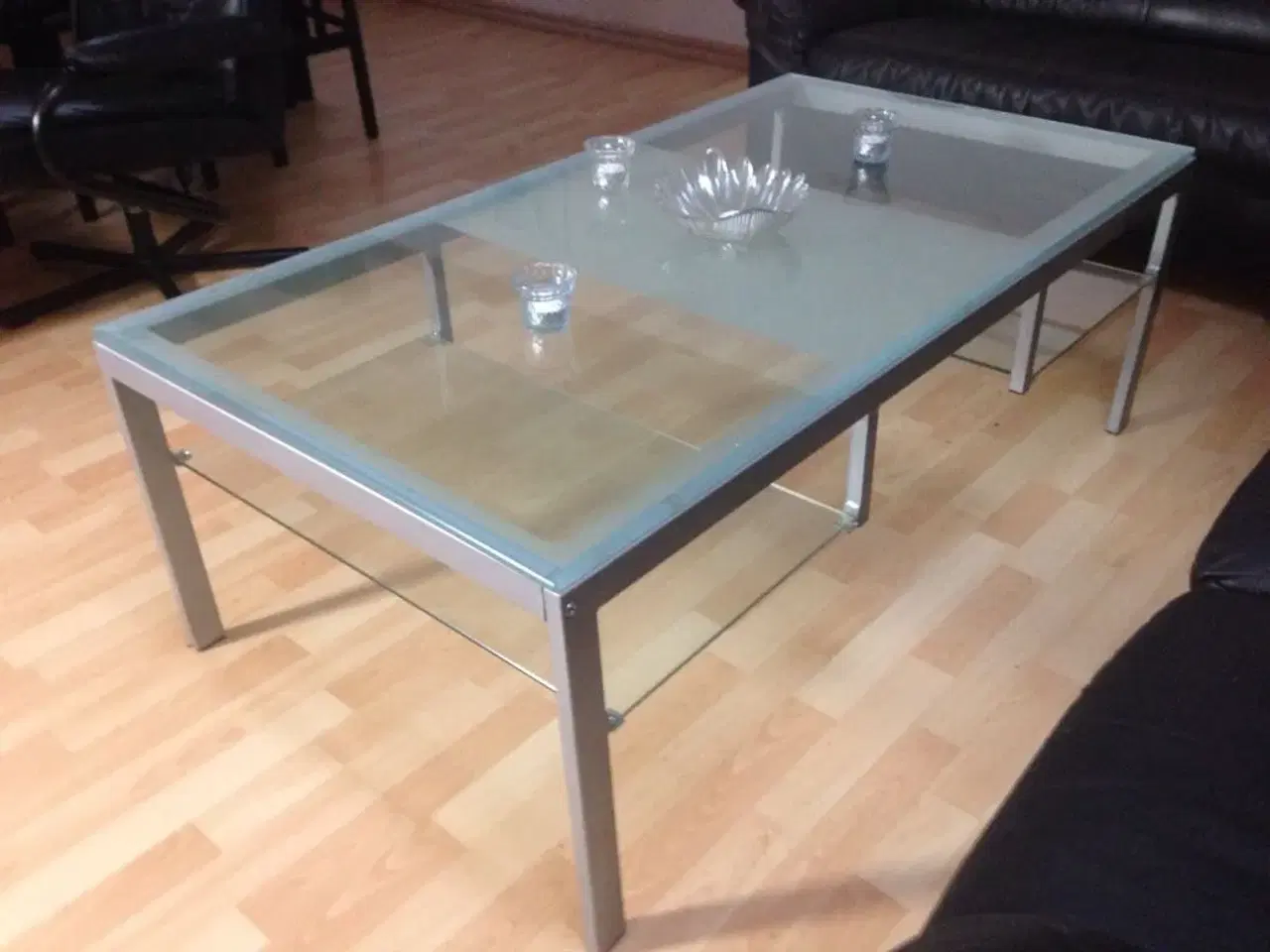 Billede 1 - Sofabord i glas og stål