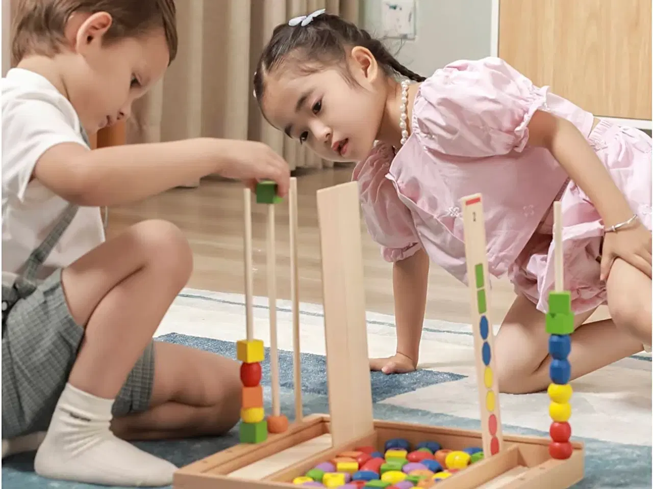 Billede 1 - VIGA Perlespil - Lær og leg med 94 dele