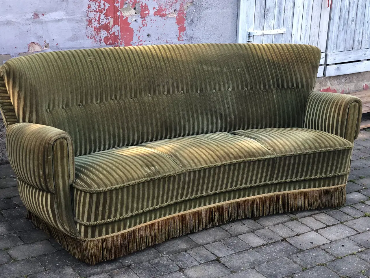 Billede 2 - Grøn 3 Pers. Antik sofa