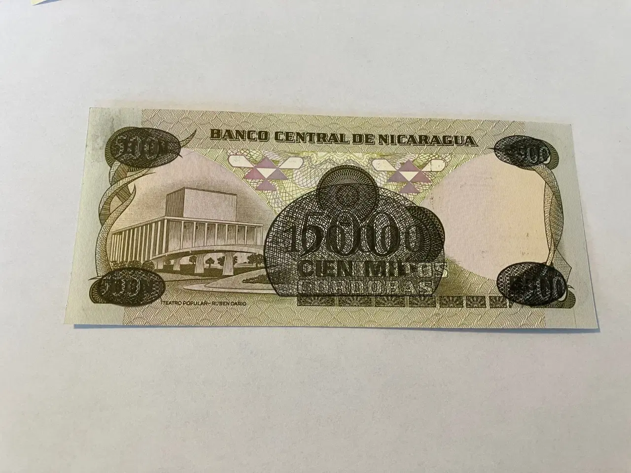 Billede 2 - 100000 Cordobas on 500 Cordobas Nicaragua 1985