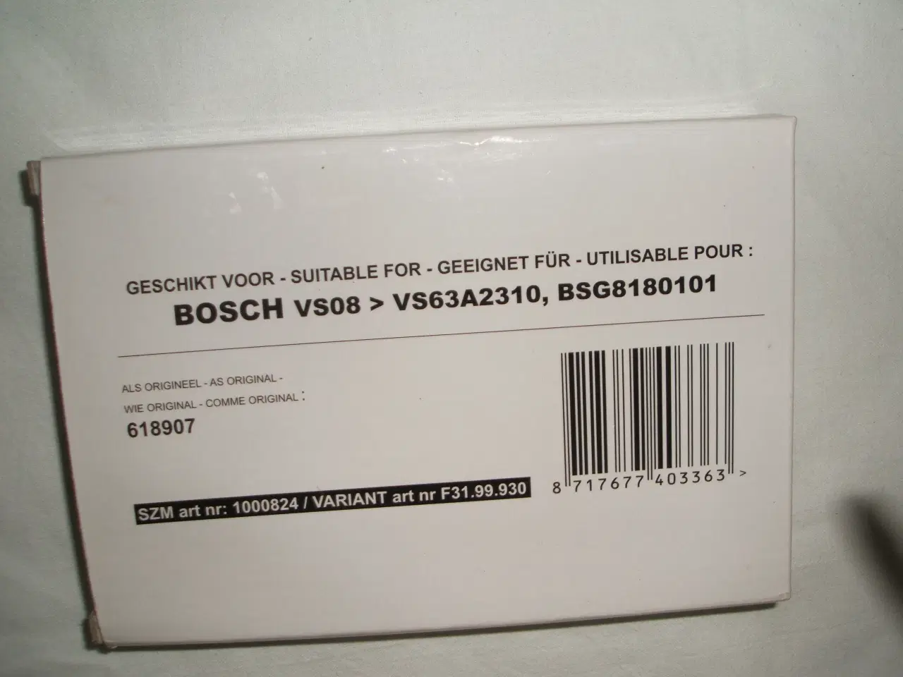 Billede 4 - Nyt Hepa-filter til Siemens/Bosch støvsugere