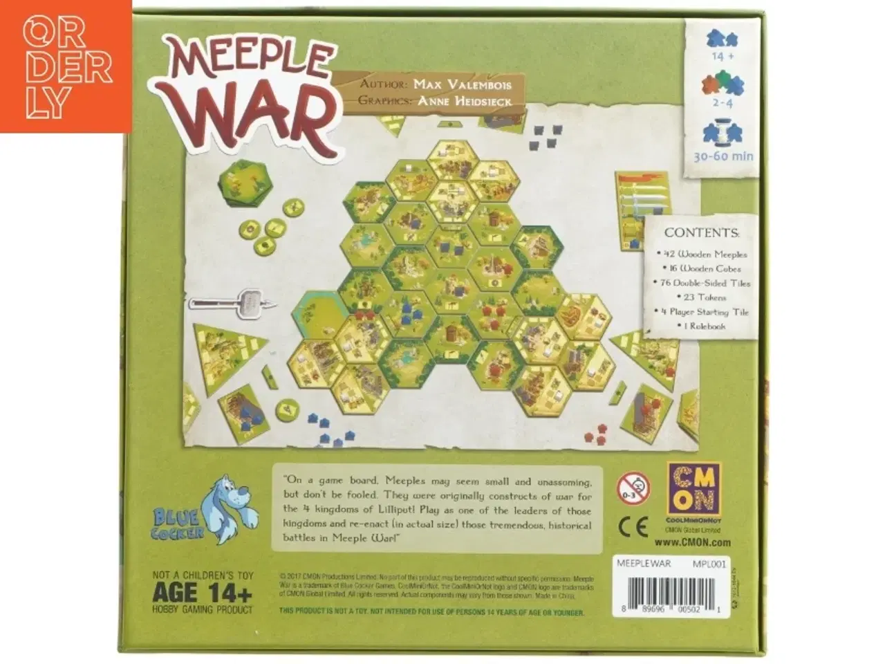 Billede 3 - Meeple War brætspil fra Blue Cocker (str. 25x25 cm)