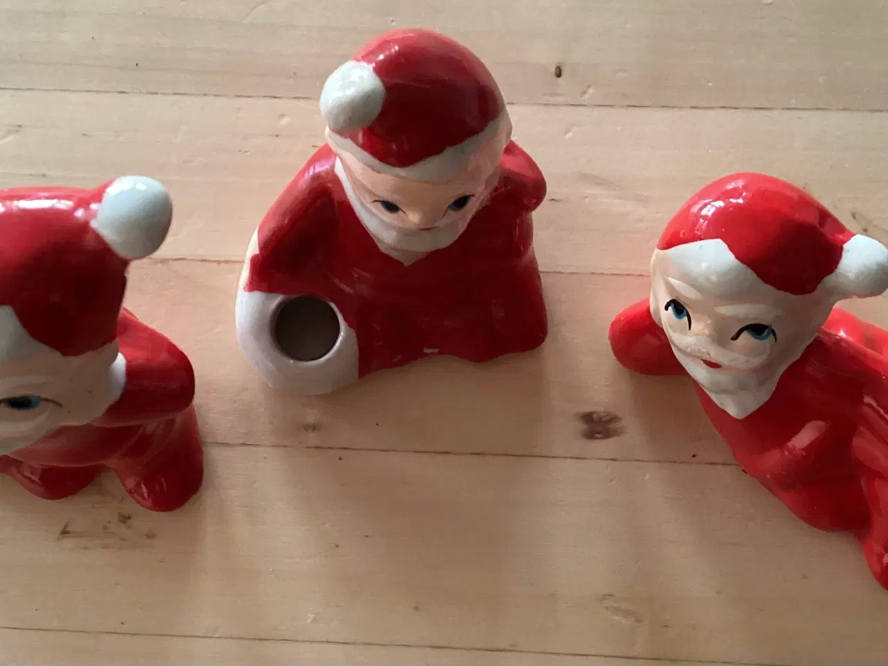 Billede 2 - 3 ældre nisse-julemænds lysestager