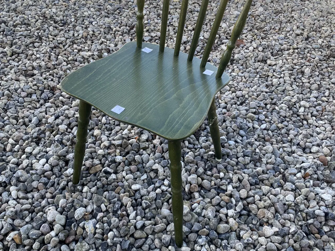 Billede 2 - 6 stk. grønne pindestole / Windsor stole – fine ti