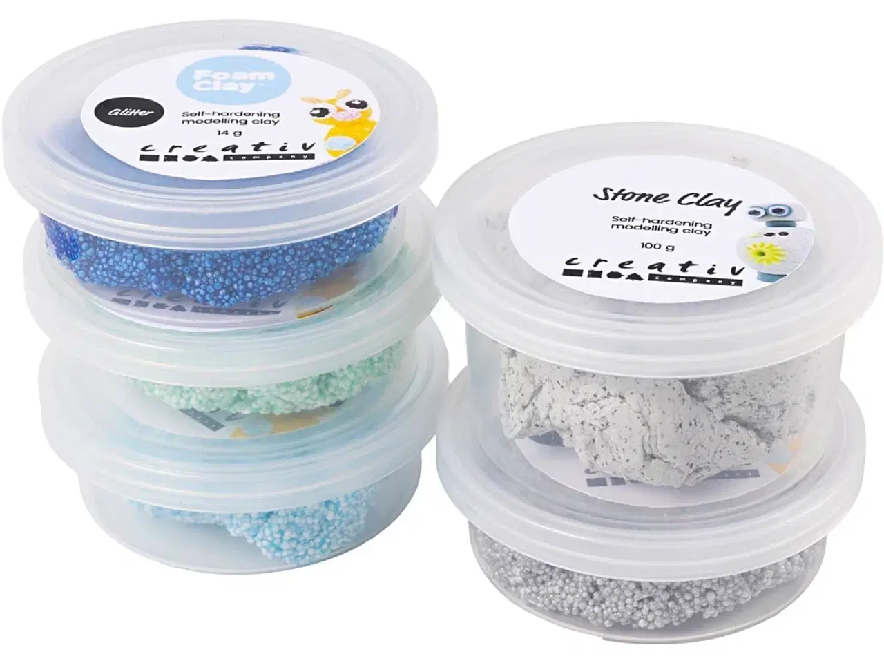 Billede 1 - Stone Clay Mix - Blå/Grøn til Kreative Figurer