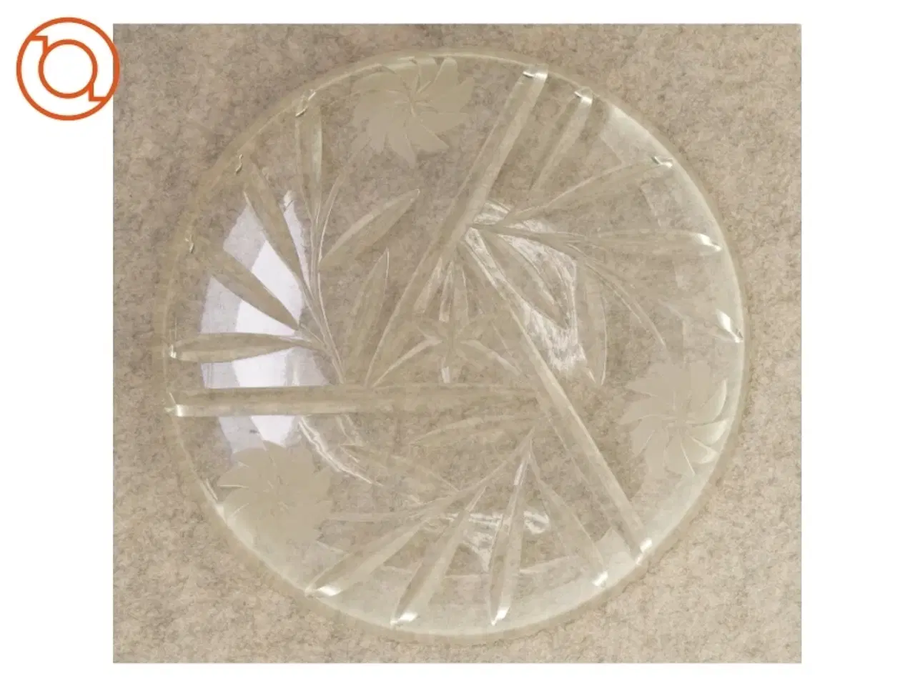 Billede 2 - Glas fad i krystal (str. 28 x 28 cm)