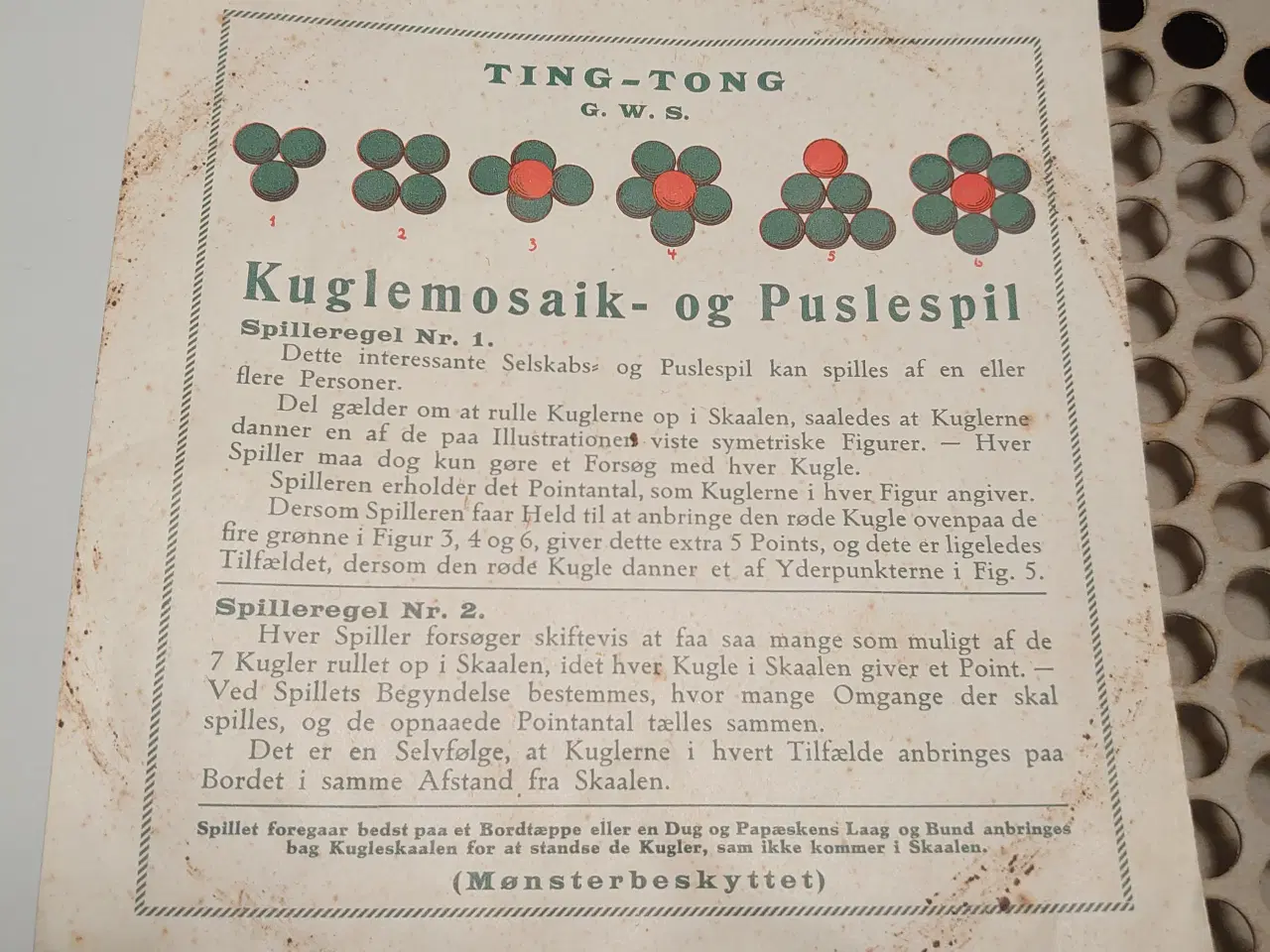 Billede 4 - Kuglemosaik. Dansk Arbejde nr 555. Sjældent.