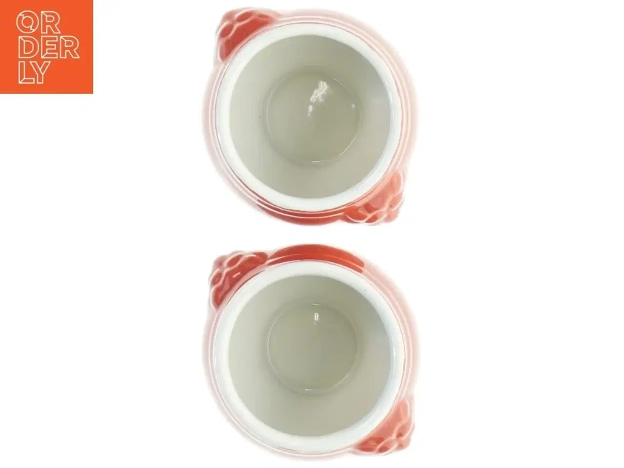 Billede 2 - Røde Keramik Tealight Lysestager fra Zone (str. 9x7x5,5 cm)