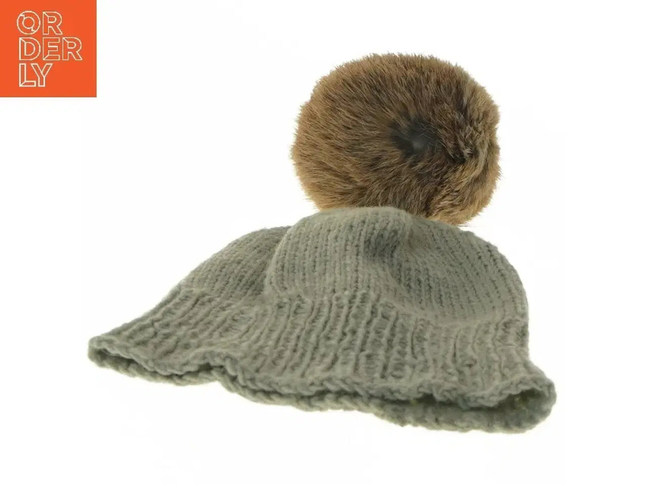 Billede 3 - Børnehue i blød merino uld med kvast fra Nørgaard (str. 18x19 cm)