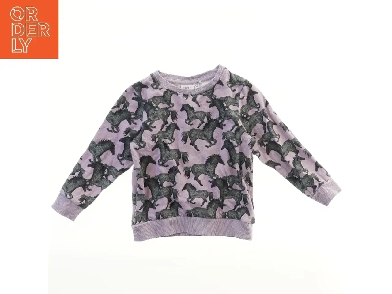 Billede 1 - Langærmet sweatshirt med hestemønster fra Name It (str. 98)