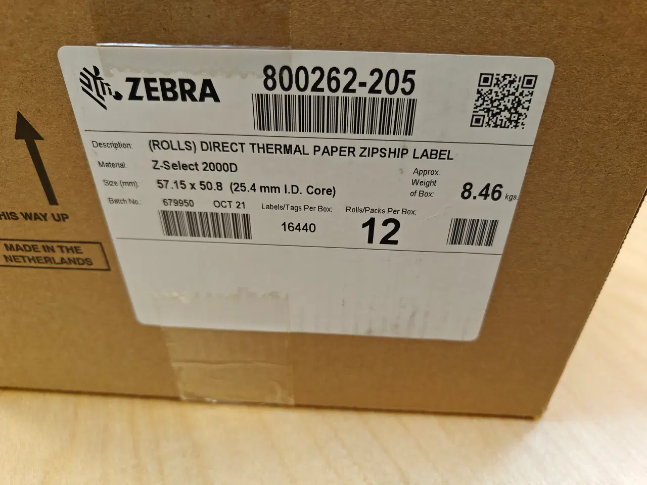 Billede 2 - kasse Zebra Z-Select 2000D labels ny.