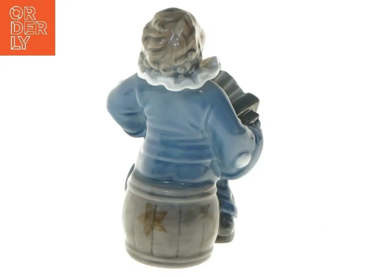 Billede 3 - Porcelænsfigur af klovn med harmonika fra Royal Copenhagen (str. 11x5 cm)