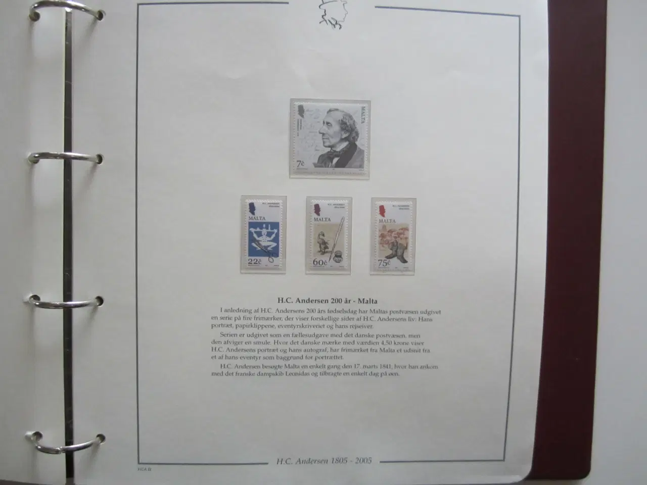 Billede 3 - H.C. Andersen 200 år  frimærke udgivelser
