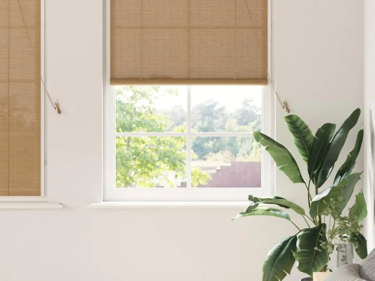 Billede 1 - Vindues Blinds & Shades Lys Brun 110 x 160 cm Bambus