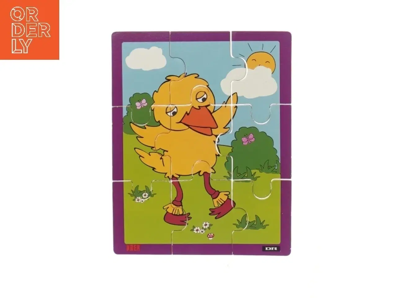 Billede 1 - Børnepuslespil med kylling motiv (str. 20x16 cm)