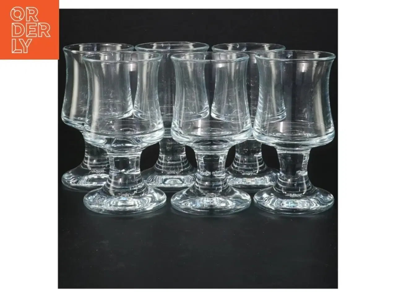 Billede 1 - Sæt med 6 glas på fod (str. 12 cm 6 styk)