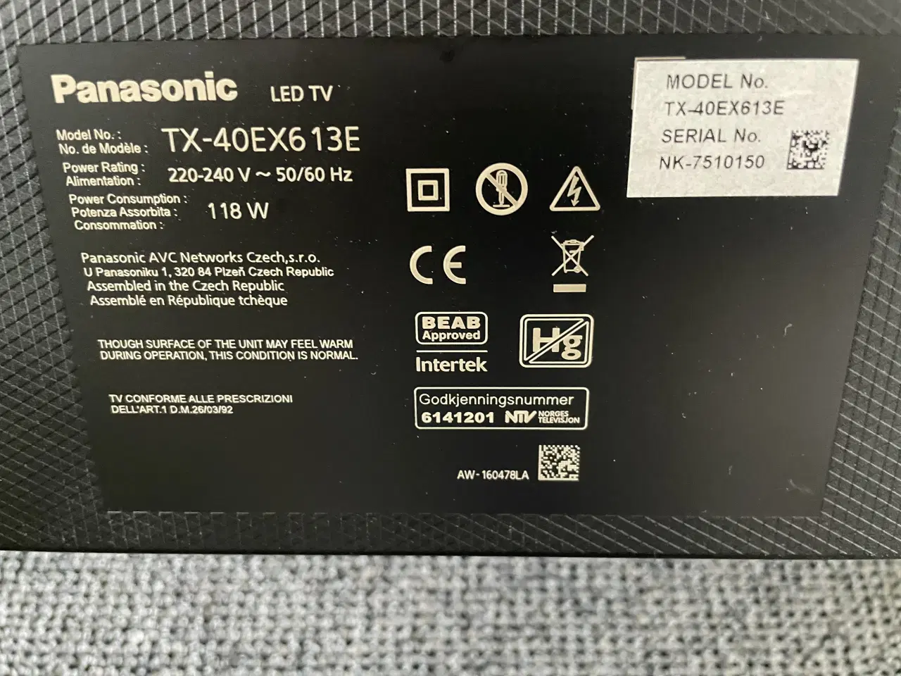 Billede 2 - Panasonic TX-40EX613E LED TV