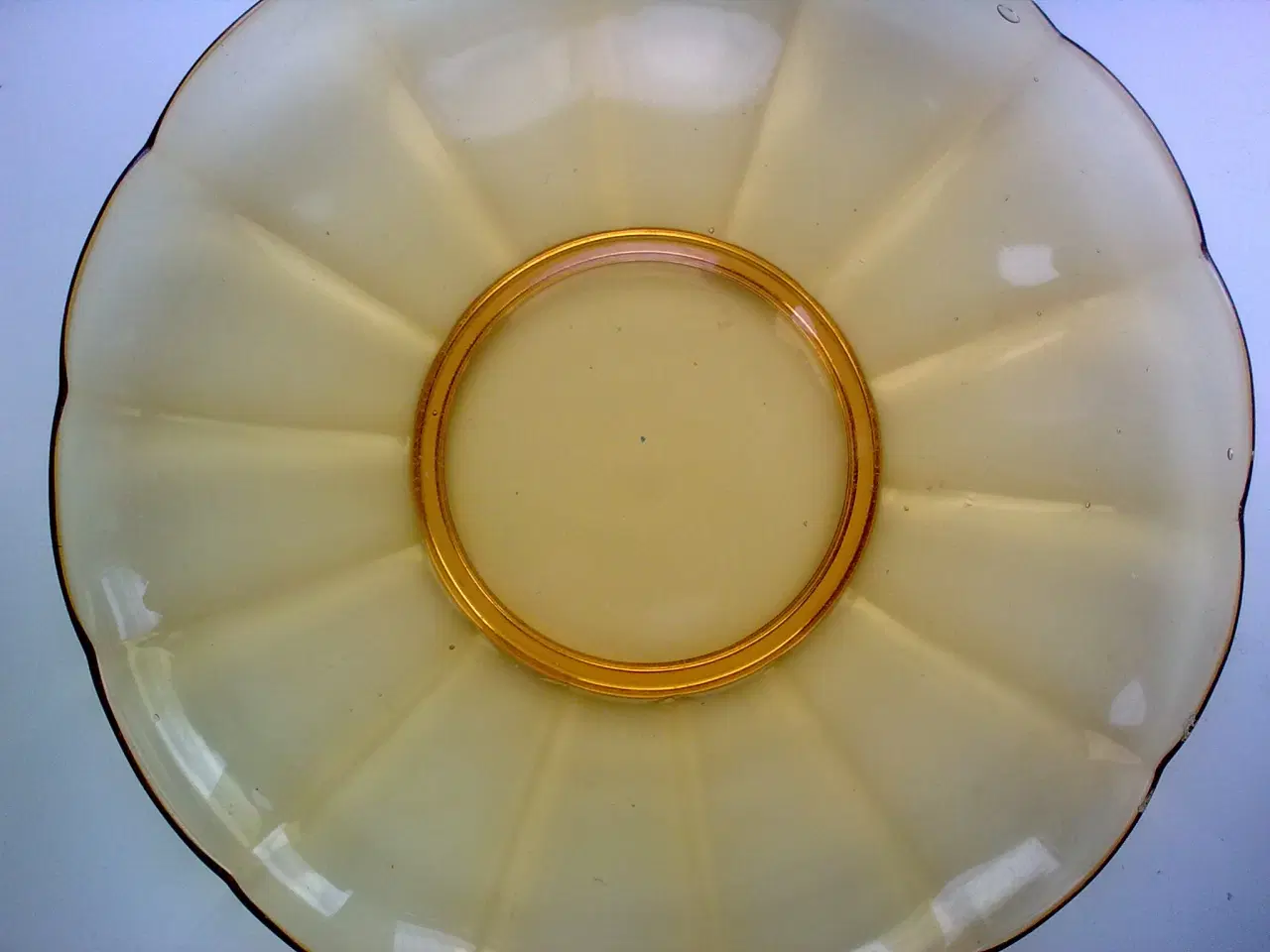 Billede 7 - 1920r replica dansk hygge glasskål i GUL d