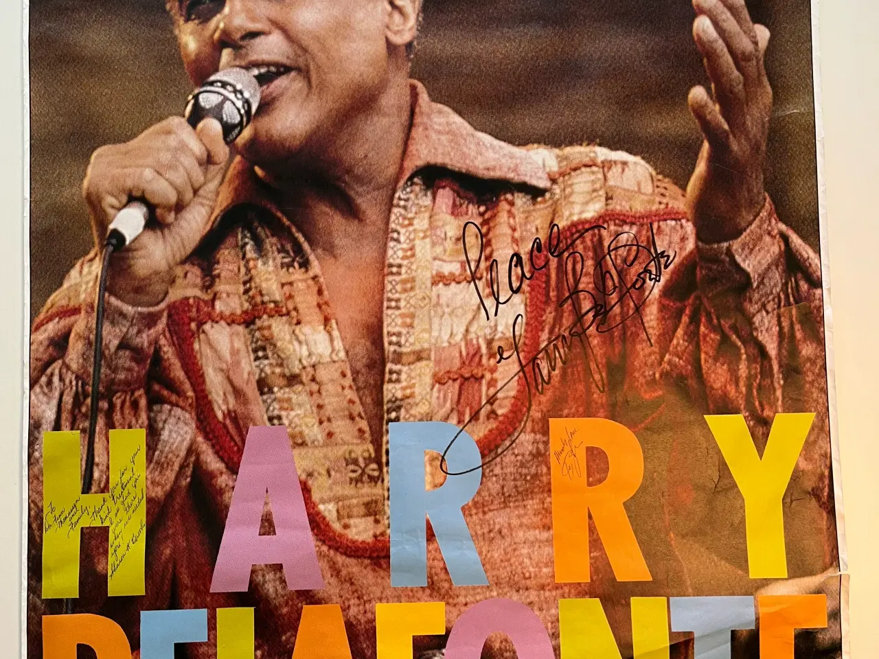Billede 1 - Signeret Vintage Koncertplakat, Harry Belafonte, m