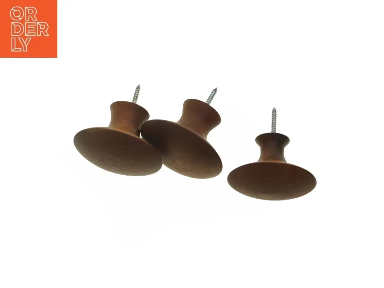 Billede 1 - Træ knager i egetræ (str. Ø. 10 cm. længde, 11 cm)