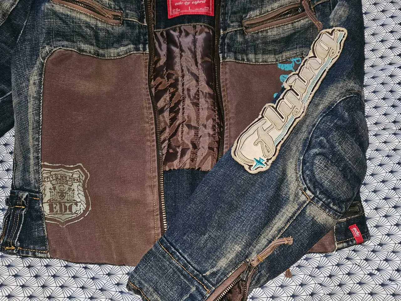 Billede 1 - Cowboyjakke, fed model. Slidt look.Str. L