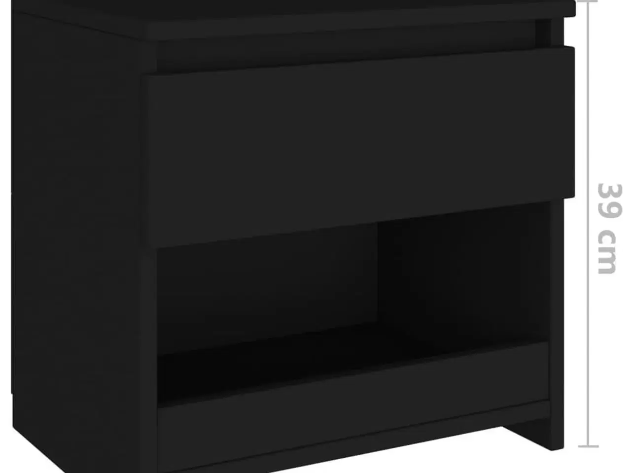 Billede 8 - Sengeborde 2 stk. 40x30x39 cm konstrueret træ sort