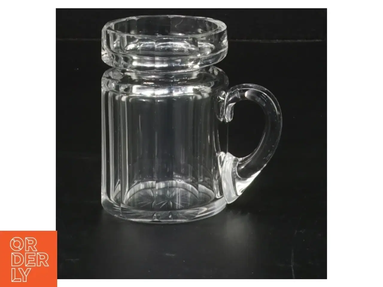 Billede 2 - Retro Glas sennepskrukke  med låg (str. 8 cm)