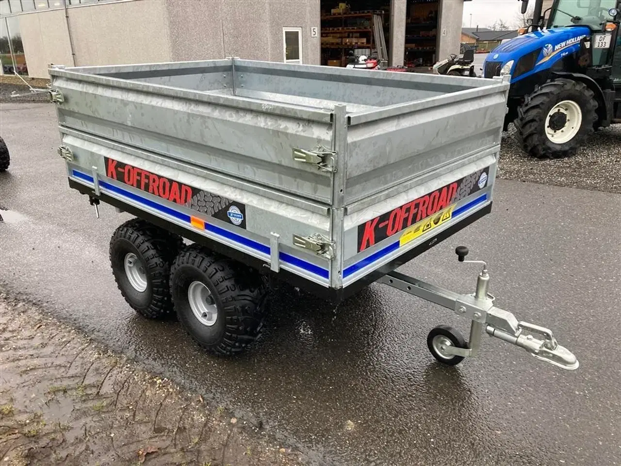 Billede 6 - K-vogne K-OFFROAD 1,2 tons Boggievogn med 3-vejs tip og høje sider.